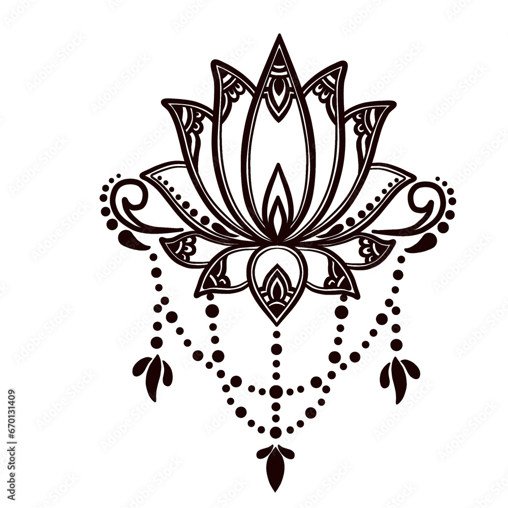 Mandala pattern back and White Mandala pattern back and White