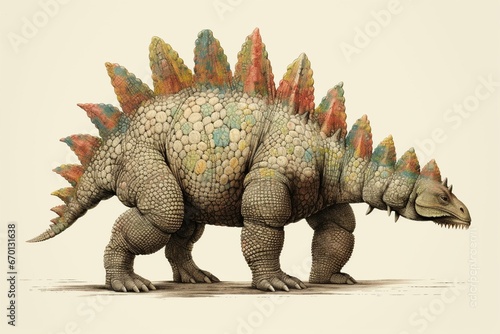Image of stegosaurus. Generative AI