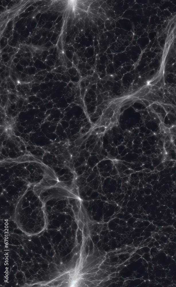 Fototapeta premium Cosmic Connections: A Neural Network in the Depths of Space,abstract background,black and white background