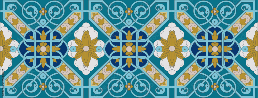 vector graphic uzbek traditional pattern