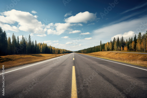 Long winding open road highway