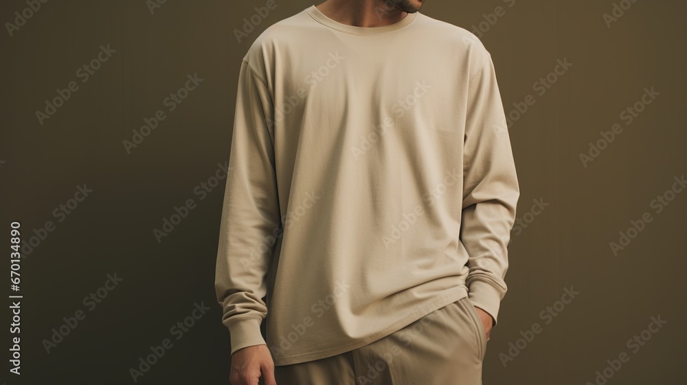 Generative AI, Realistic pastel T-Shirt mock up blank, copyspace for presentation advertising, muted colors. Blank business concept Generative AI, Realistic pastel T-Shirt mock up blank, copyspace for presentation advertising, muted colors. Blank business concept