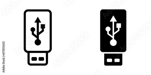 USB Icon. symbol for mobile concept and web design. vector illustration
