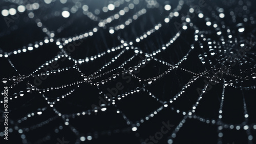 black spider web on a black background