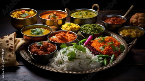 indian spicy food ai generated