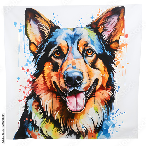 illustration of a cat, colored