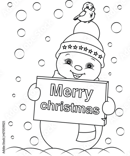 Christmas coloring page for kids