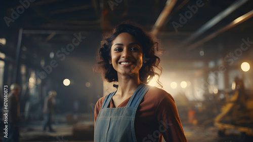 Happy woman at work