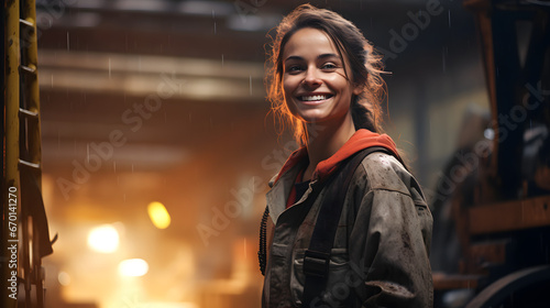 Happy woman at work © toomi123