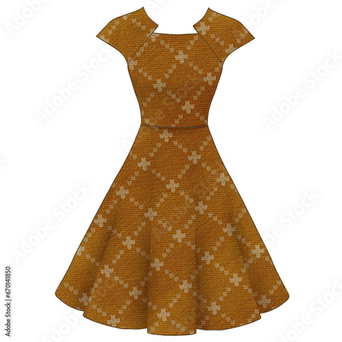 Illustration vector graphic of dress for design and idea comic