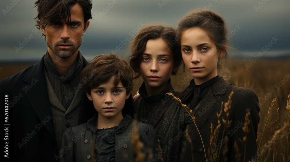 dramatic group portrait in the field dramatic group portrait in the field