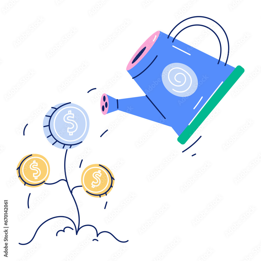 Fototapeta premium Collection of Banking and Finance Doodle Icons