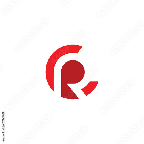 letters rc rd re and ro text logo design vector