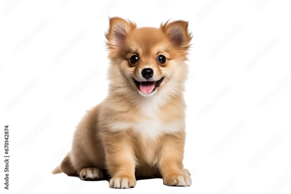 Obraz premium Puppy playing / motion isolated on transparent background