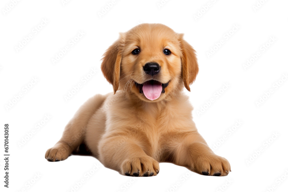 Puppy playing / motion isolated on transparent background