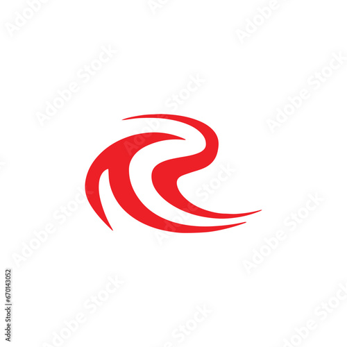 letters rc rd re and ro text logo design vector