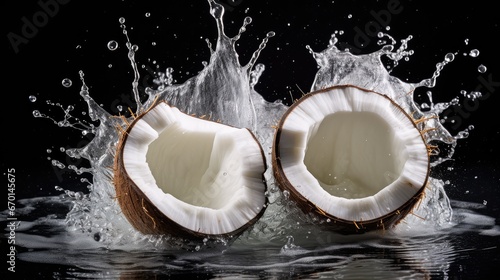 coconut with splash