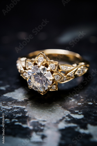 Close up of a stunning engagement ring