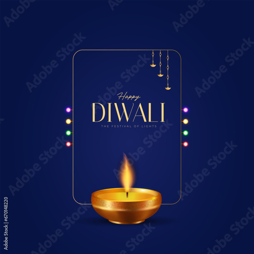 Happy Diwali Social Media Post for Advertisement, Status Wishes, Banner, Greeting Card