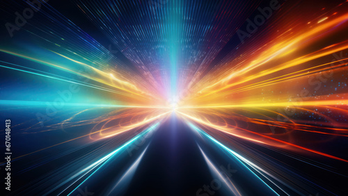 Abstract Light Tunnel Infinity
