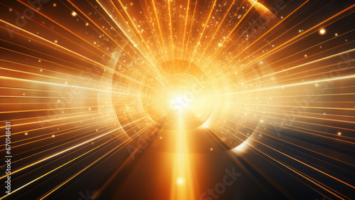 Silver and Gold Tunnel of Light