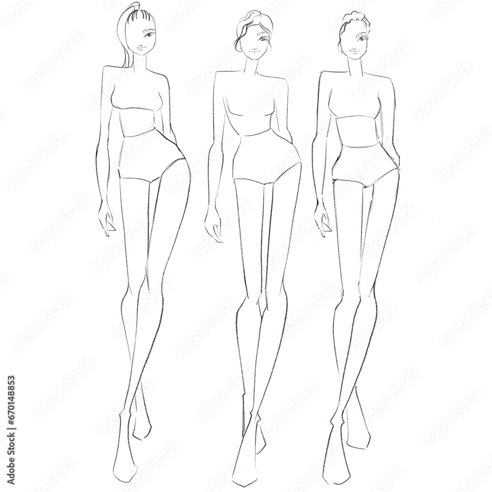 Fashion templates. Croquis. Pattern for drawing Fashion templates. Croquis. Pattern for drawing