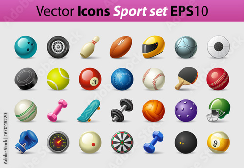 Vector Icons Sport Set photo