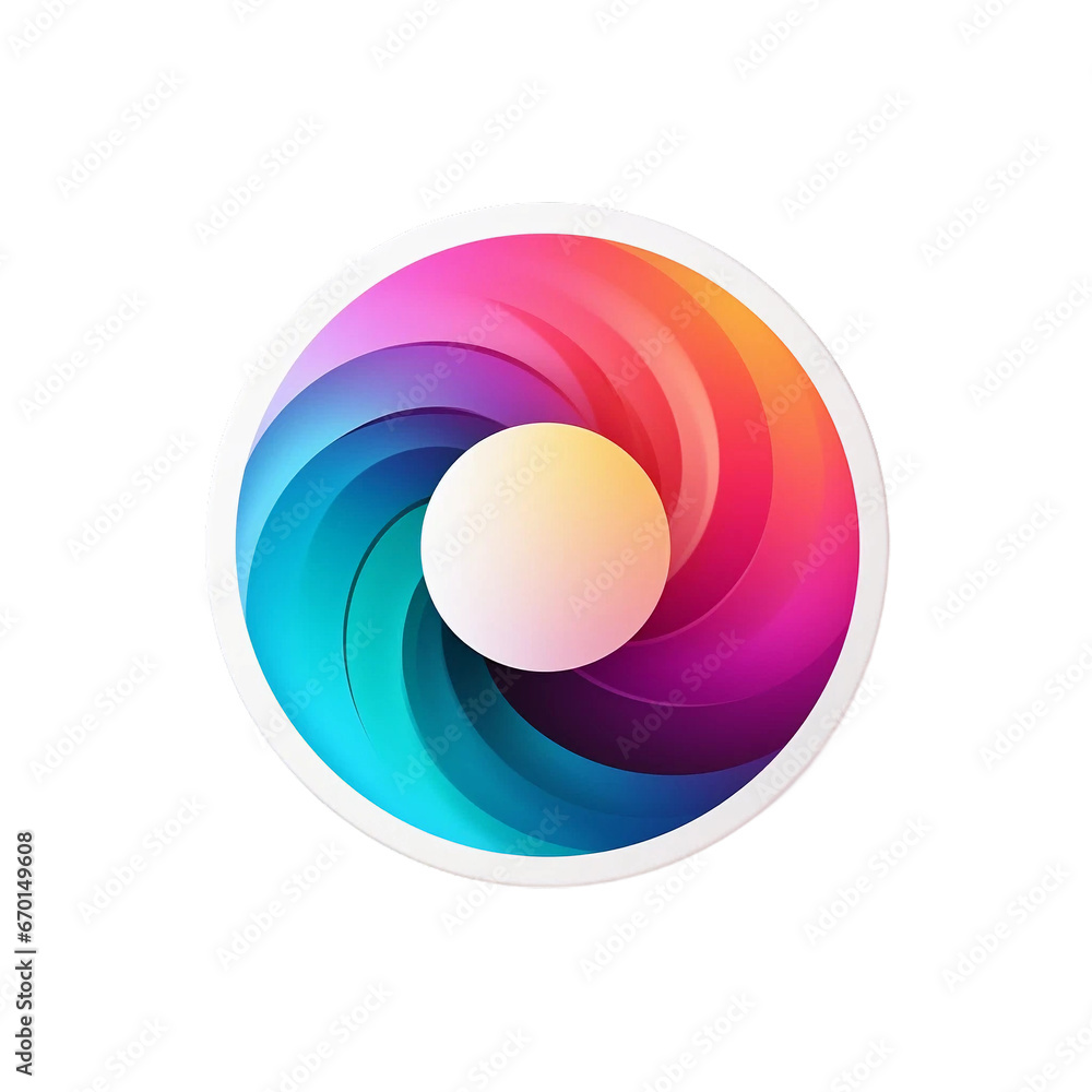 Futuristic modern circle icon design, transparent background, Generative AI Futuristic modern circle icon design, transparent background, Generative AI
