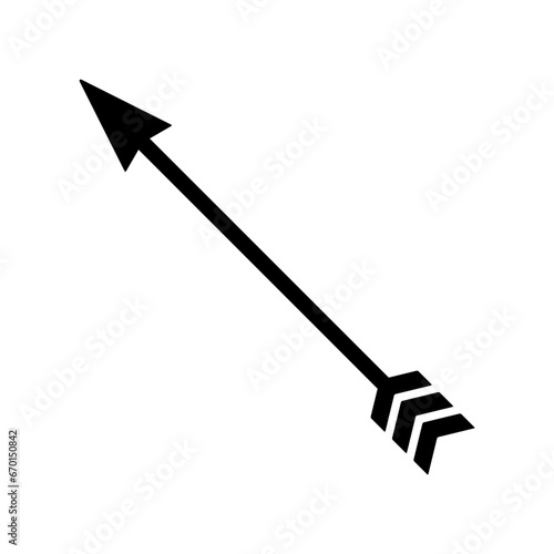 Bow arrow icon. Black silhouette. Front side view. Vector simple flat graphic illustration. Isolated object on a white background. Isolate.