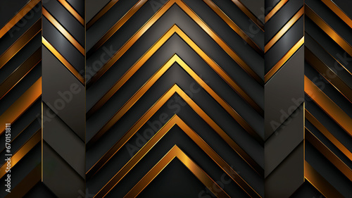 Luxury gold black and variable color striped background, wallpaper with copy space. Background concept. AI generated.