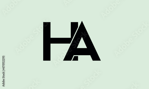 Free Download HA logo design. Vector illustration. - GFXLoad