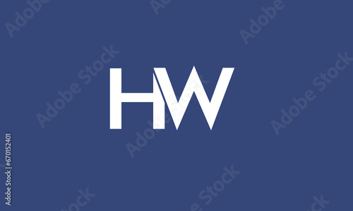 HW logo design vector image