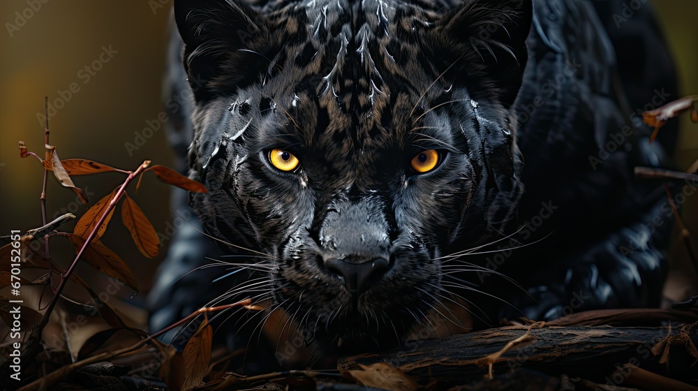 portrait of a black panther portrait of a black panther