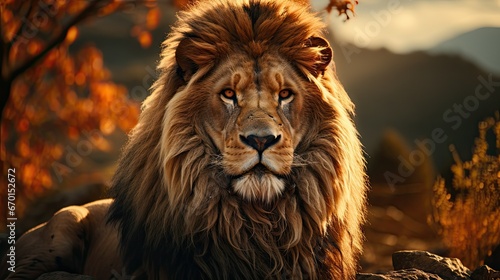 portrait of a lion