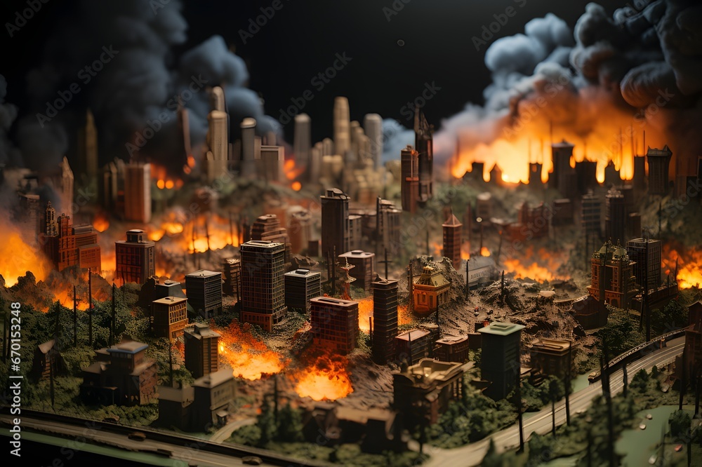 Fototapeta premium Burning World