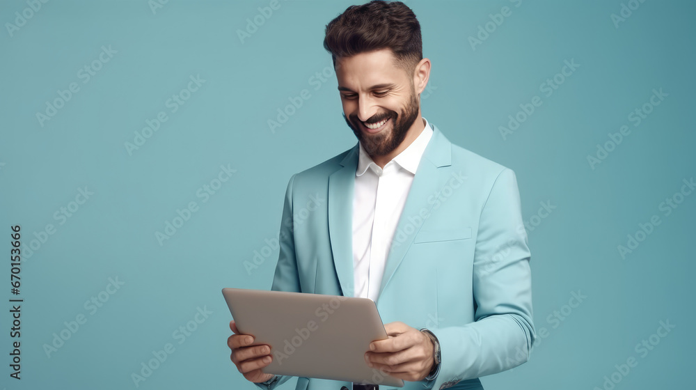 freelancer dressed in elegant suit working on project freelancer dressed in elegant suit working on project