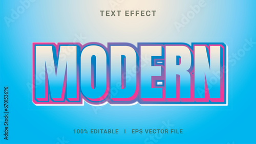 Modern editable modern text effect 3d text effect