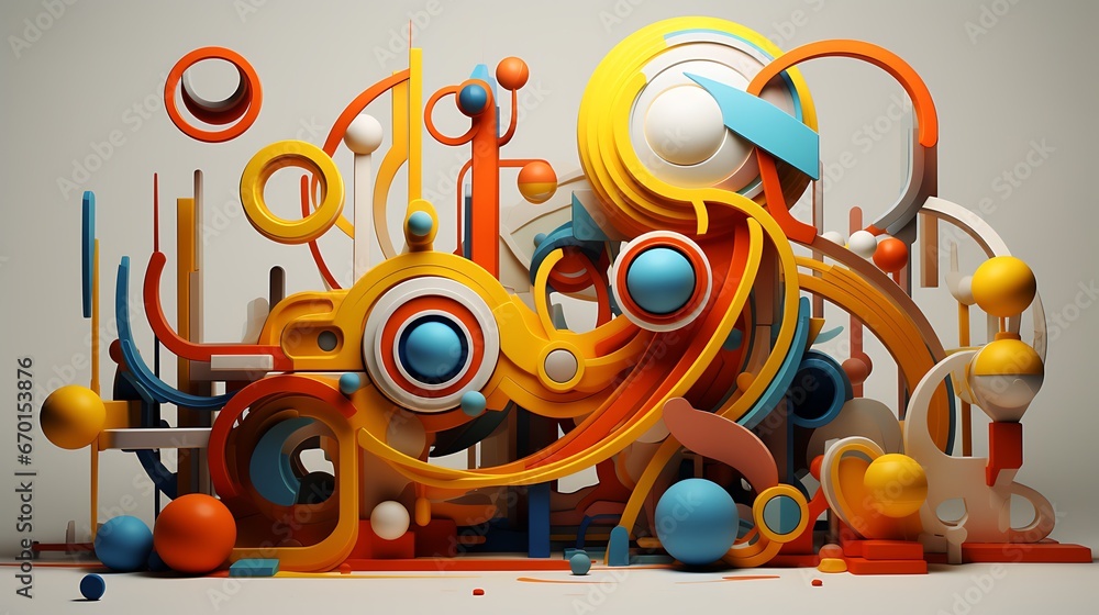 Obraz premium 3D abstract art background wallpaper