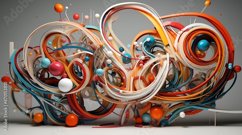 3D abstract art background wallpaper