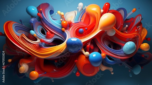 3D abstract art background wallpaper