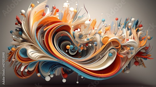 3D abstract art background wallpaper