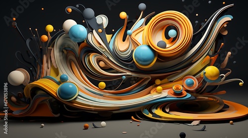 3D abstract art background wallpaper