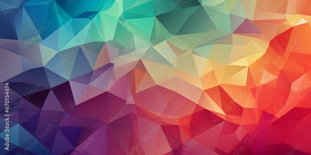  Abstract 2D geometric colorful background. 