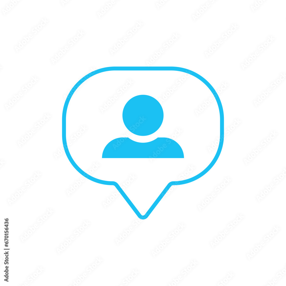 Follower button, interface social media, icon social networking notification.