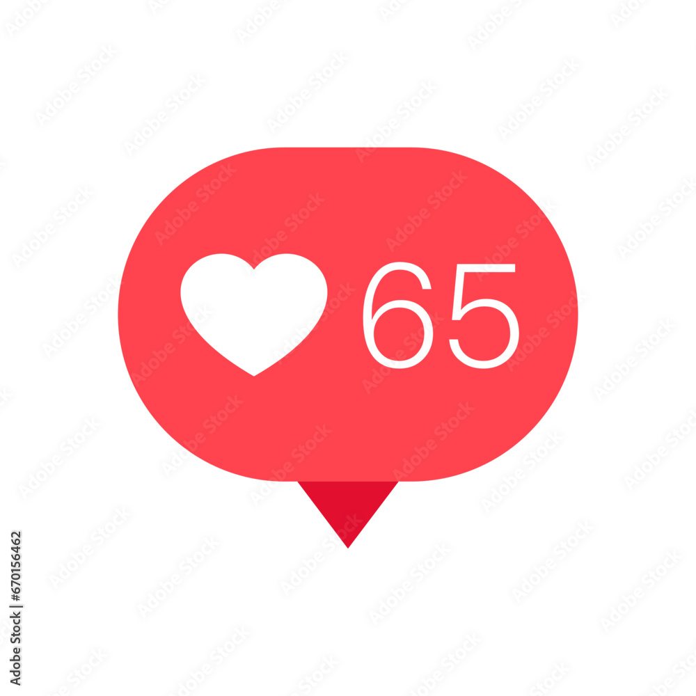 Like button, interface social media, icon social networking notification. Like button, interface social media, icon social networking notification.
