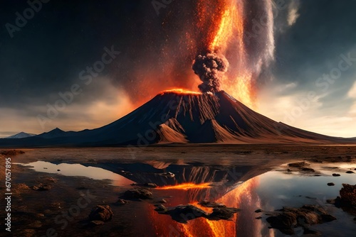 Volcano  explosion photo