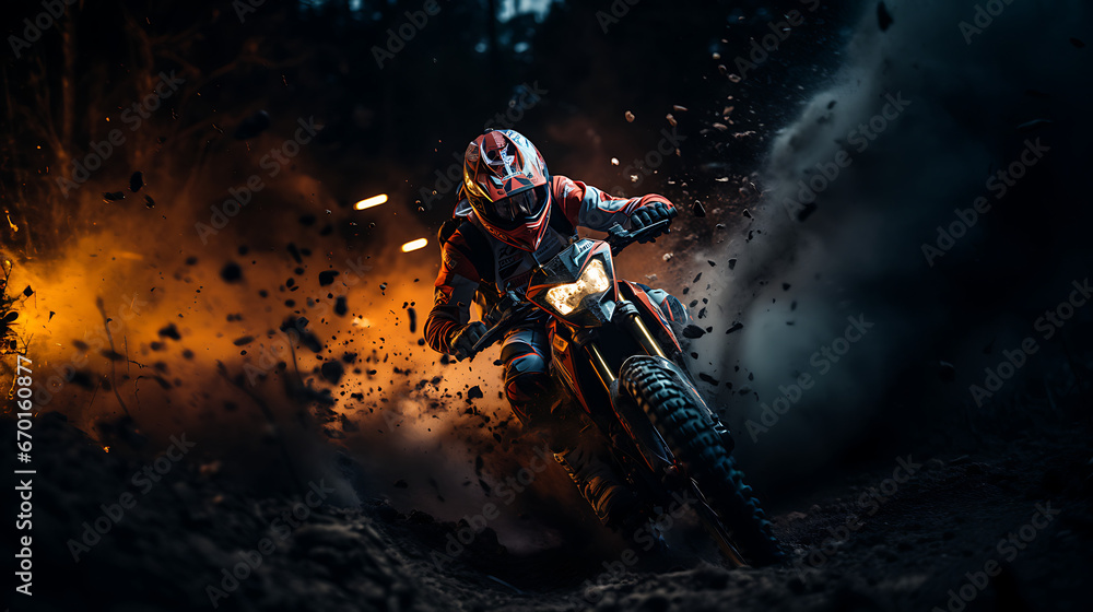 A Driver riding a motorcycle on a city street with clouds of smoke. Dynamic and action-packed scenes, intense action and texture. A Driver riding a motorcycle on a city street with clouds of smoke. Dynamic and action-packed scenes, intense action and texture.