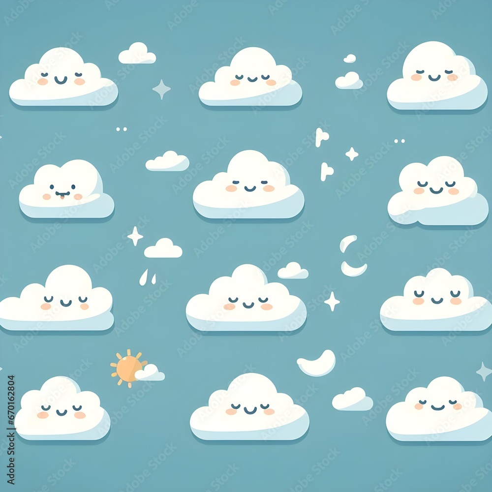 pattern with clouds pattern with clouds