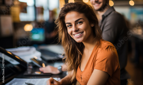 At Your Service: Counter and Rental Clerk Ready for Action