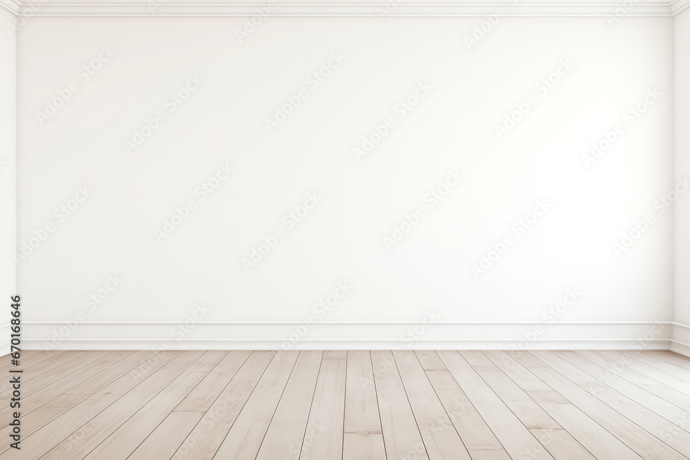 Empty unfurnished room, white wall and parquet floor. Mock up interior. Copy space for your furniture, picture, decoration and other objects. Empty unfurnished room, white wall and parquet floor. Mock up interior. Copy space for your furniture, picture, decoration and other objects.